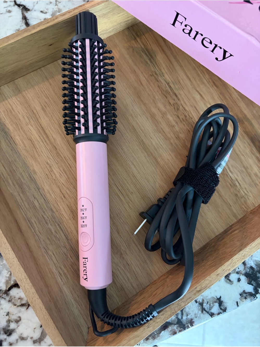 Mini Heated Round Brush Travel Styler with Bag
